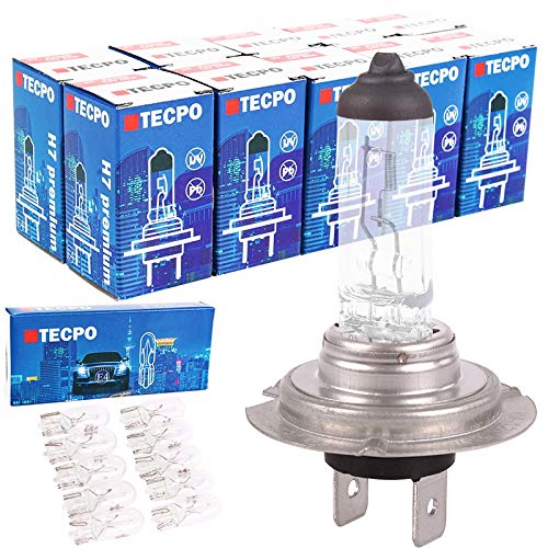 TECPO 10x H7 Auto Lampe 12V 55W PX26d Glühbirne Premium Halogenlampe von TECPO