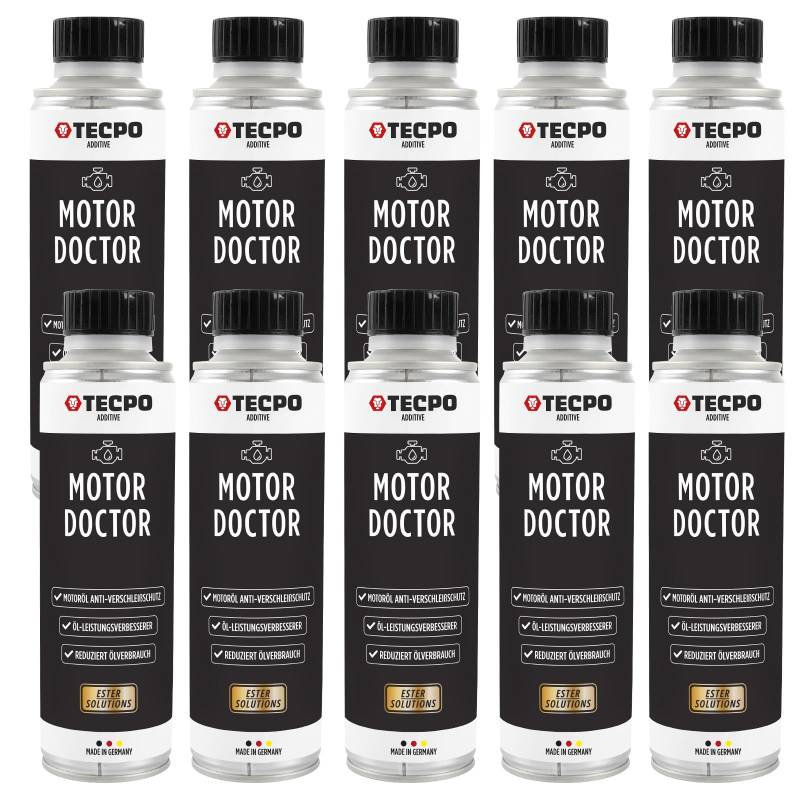 TECPO 10x Motor Doktor Ester Antiverschleiß, 300ml Motoröl Schutz -Zum Schutz des Motors, um Effizienz und Lebensdauer zu maximieren. von TECPO