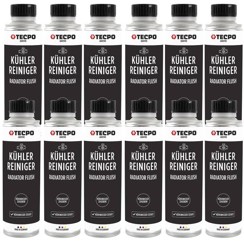 TECPO 12x Kühlerreiniger, 300ml Kühladditiv Kühlsystem Reiniger Radiator Flush von TECPO