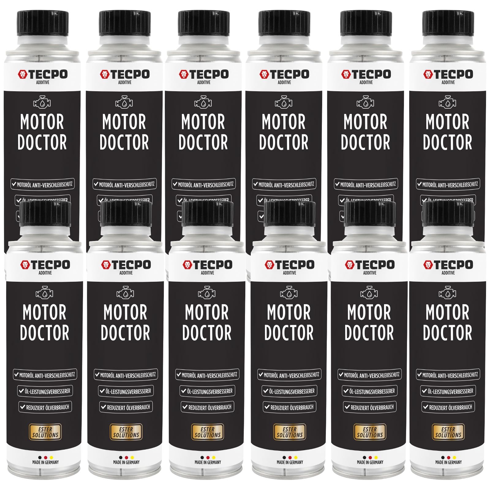 TECPO 12x Motor Doktor Ester Antiverschleiß, 300ml Motoröl Schutz -Zum Schutz des Motors, um Effizienz und Lebensdauer zu maximieren. von TECPO