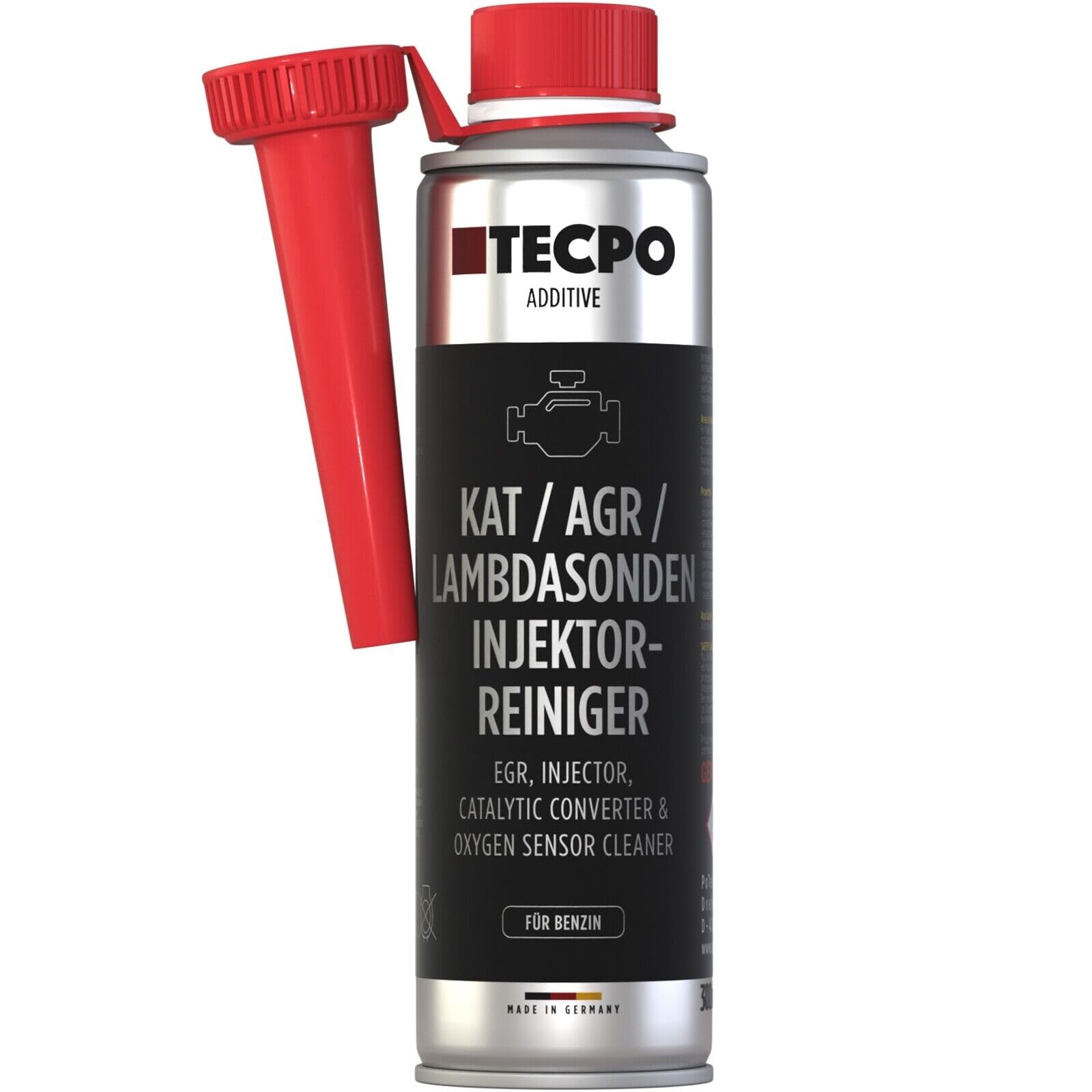 TECPO 2X 300ml Katalysator AGR Lambdasonde Injektor Reiniger Benzin Additiv von TECPO