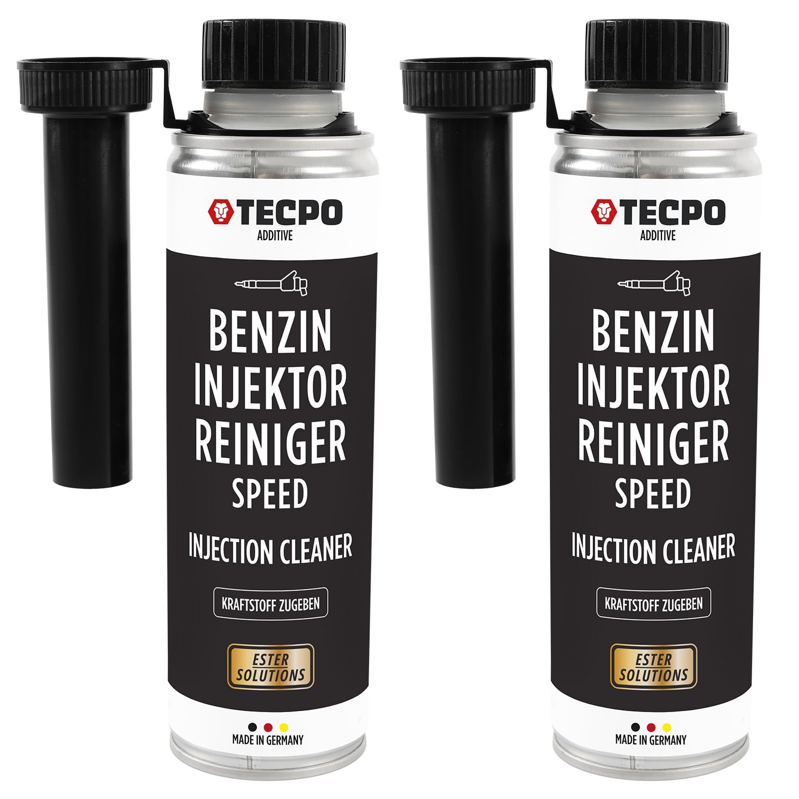 TECPO 2x Benzin Injektor Reiniger, 300ml Additiv -Einspritzdüsen Additiv mit Ester Solution direct injection speed cleaner von TECPO