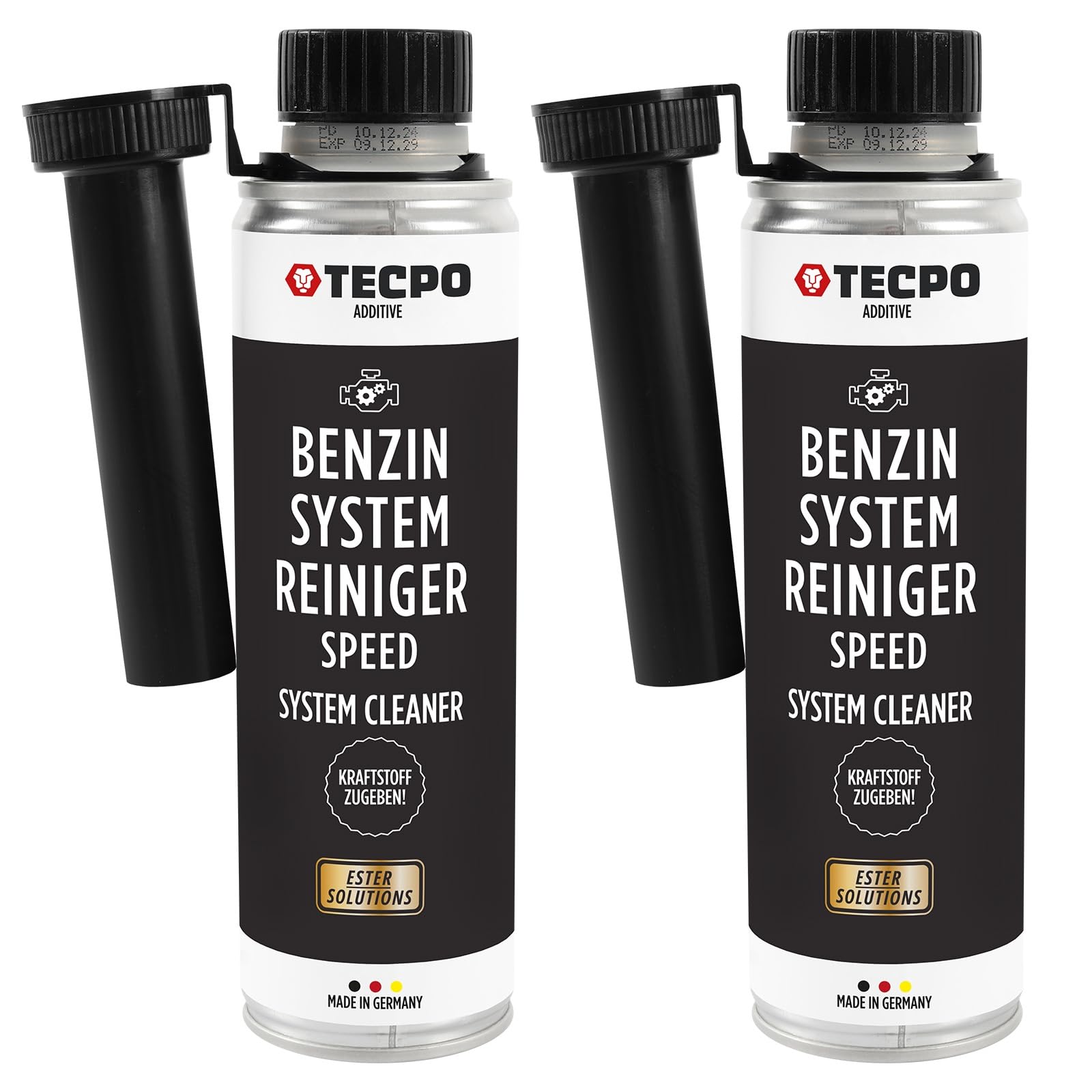 TECPO 2x Benzin-System-Reiniger, 300ml Benzinreiniger Ester Benzin Reiniger Additiv Motor Kraftstoff Motorreiniger Kraftstoffsystemreiniger von TECPO