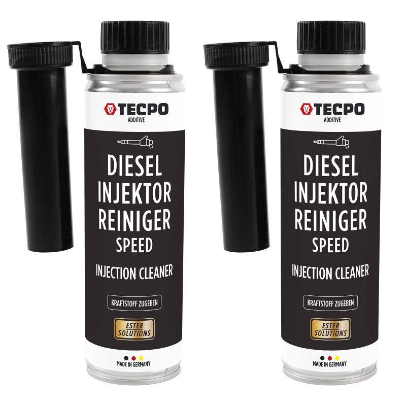 TECPO 2x Diesel Injektor Reiniger, 300ml Additiv -Einspritzdüsen Additiv mit Ester Solution Direct Injection Speed Cleaner von TECPO