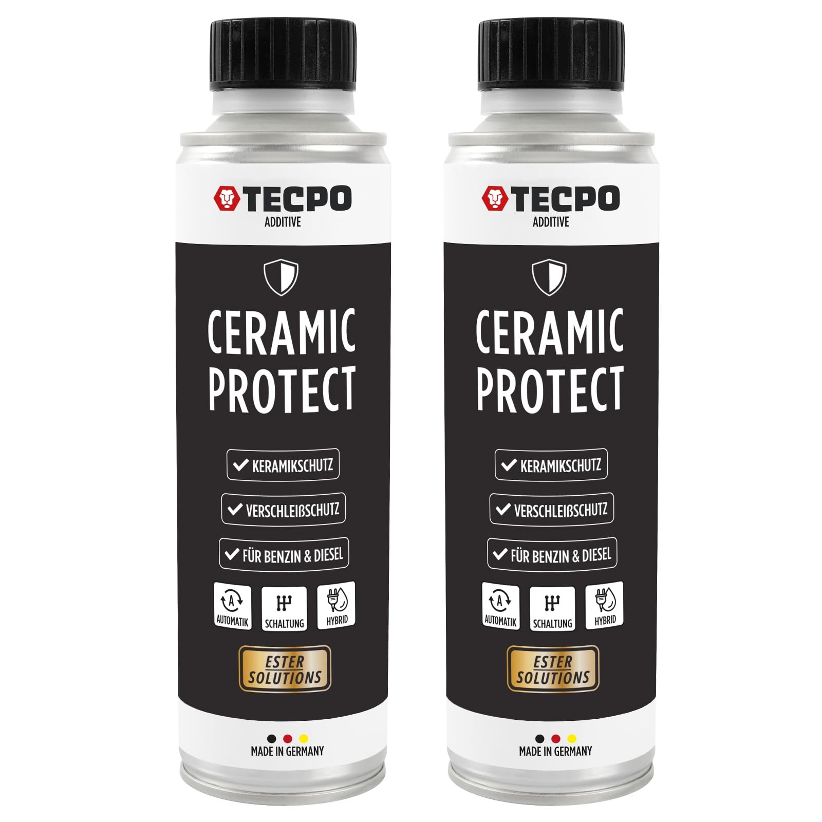 TECPO 2x Keramik Protect Ester, 300 ml Verschleißschutz Additiv für Diesel- und Benzinmotoren Ceramic Motor Öl Zusatz Öldditiv Keramik Verschleißschutz (2er-Pack) von TECPO