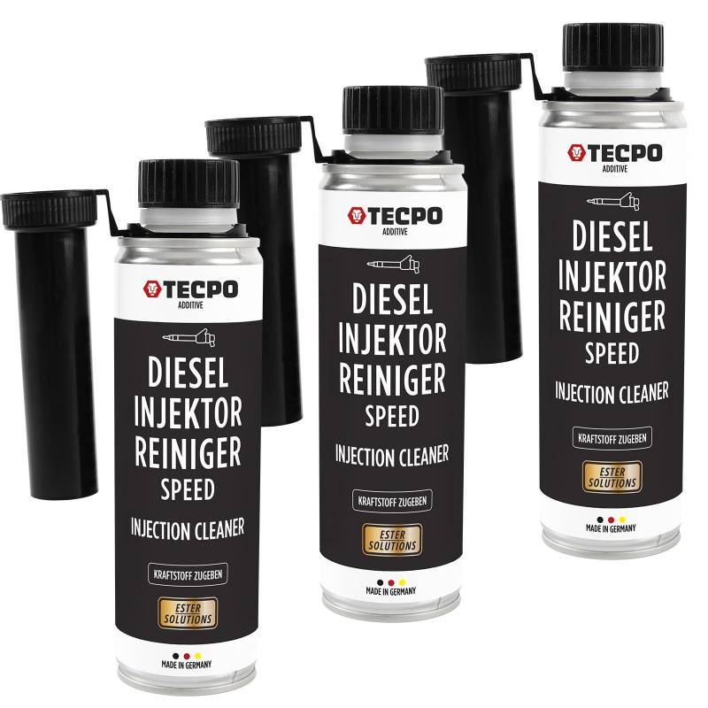 TECPO 3x Diesel Injektor Reiniger, 300ml Additiv -Einspritzdüsen Additiv mit Ester Solution Direct Injection Speed Cleaner von TECPO