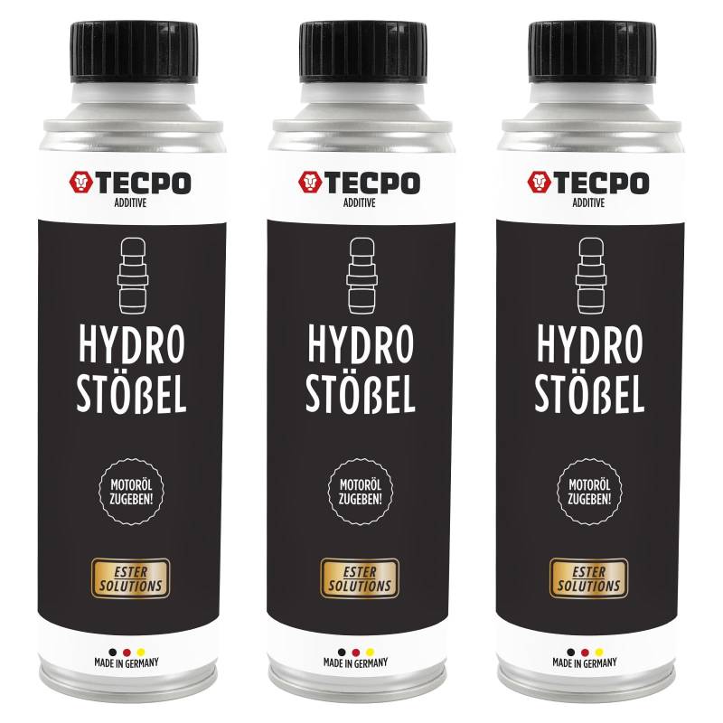 TECPO 3x Hydrostößel Ester Additiv, 300ml - Zum beseitigen von störenden Klappergeräusche von TECPO