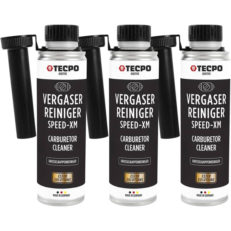 TECPO 3x Vergaserreiniger, 300ml mtx-Additiv Ester Speed-XM -Geeignet für alle Benzinmotoren von TECPO