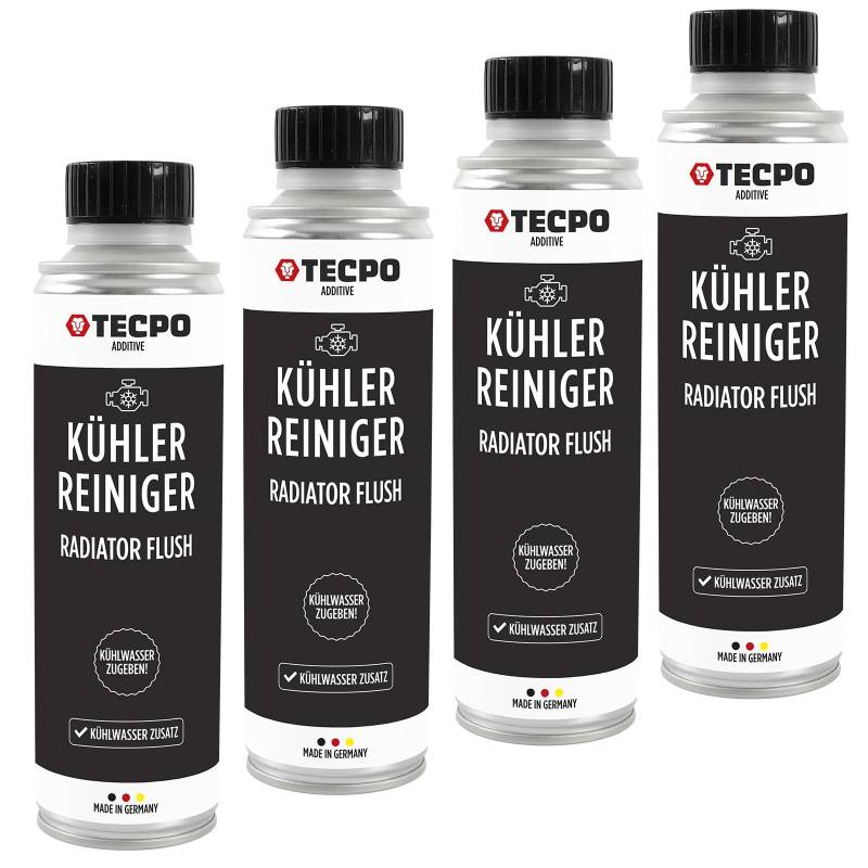 TECPO 4X Kühlerreiniger, 300ml Kühladditiv Kühlsystem Reiniger Radiator Flush von TECPO