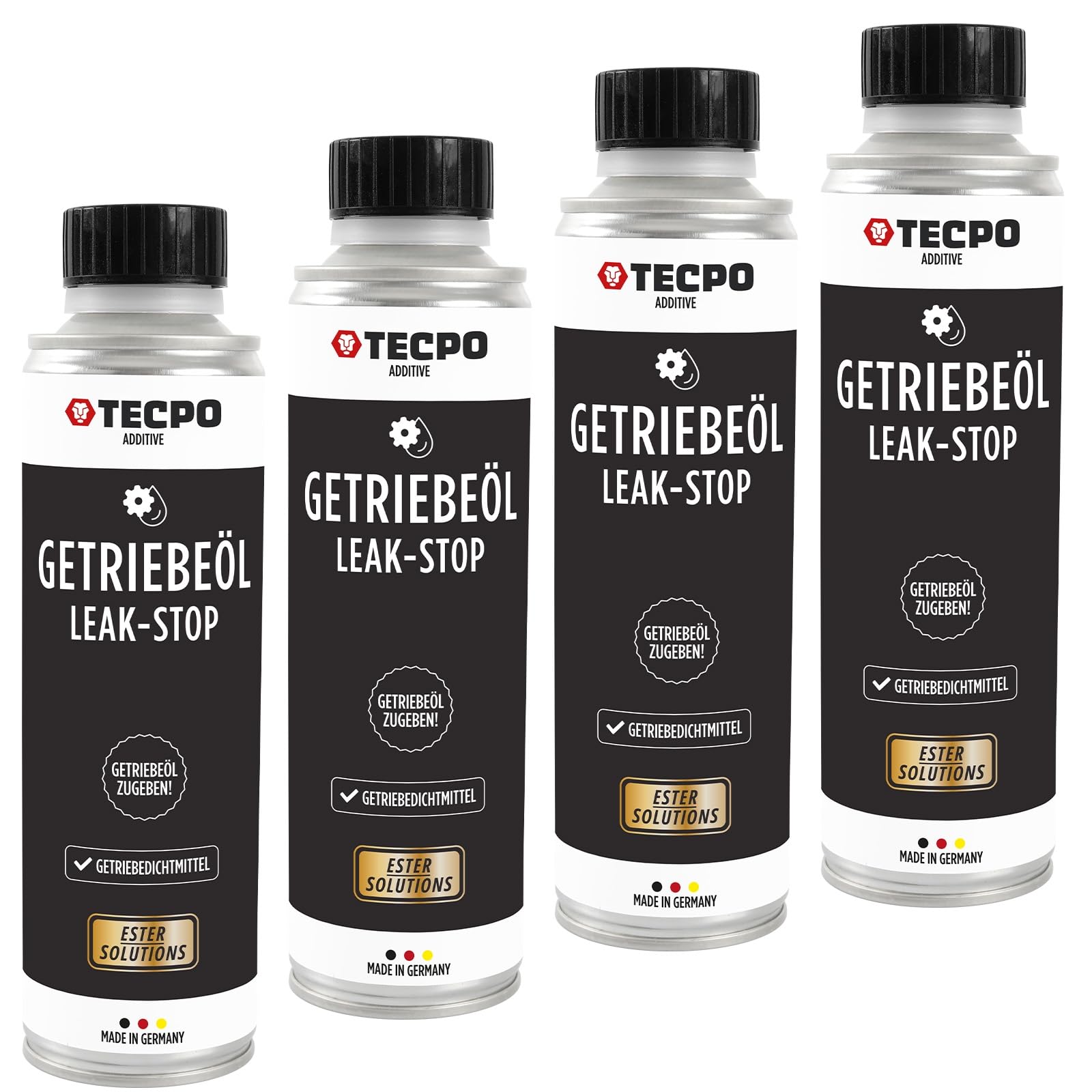 TECPO 4x Dichtungs-Additiv, 300ml Getriebeöl Verlust Stopp - Getriebedichtmittel zum Stoppen von Leckagen und ölgeschmierten Systemen von TECPO