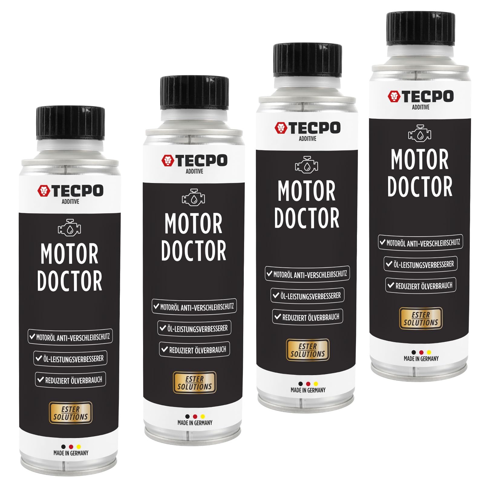 TECPO 4x Motor Doktor Ester Antiverschleiß, 300ml Motoröl Schutz -Zum Schutz des Motors, um Effizienz und Lebensdauer zu maximieren. von TECPO