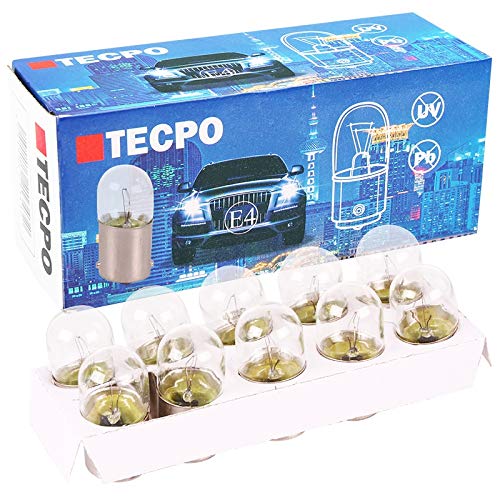 TECPO 50x Glühbirne R5W 12V 5W Kugellampe BA15S Autolampe Rücklicht Autoleuchte Autobirne Standlicht Lampe von TECPO