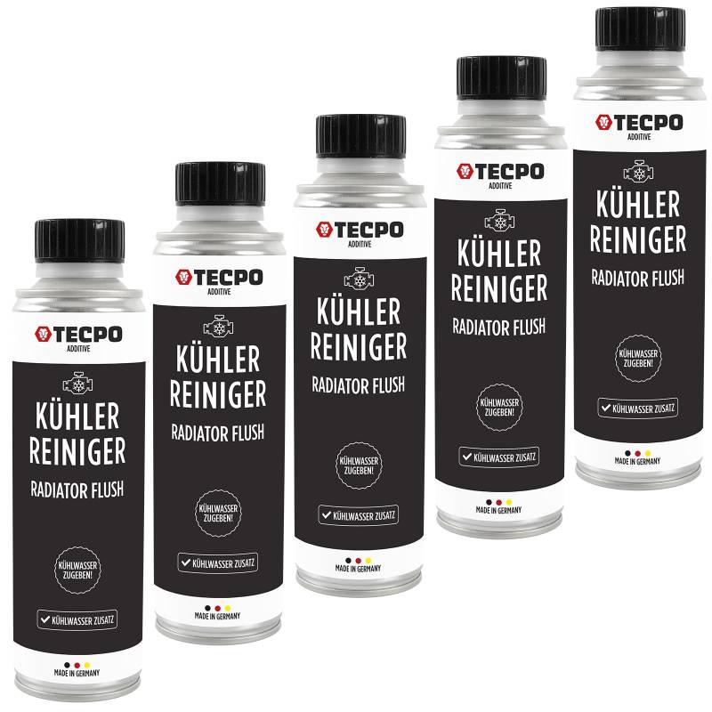 TECPO 5X Kühlerreiniger, 300ml Kühladditiv Kühlsystem Reiniger Radiator Flush von TECPO