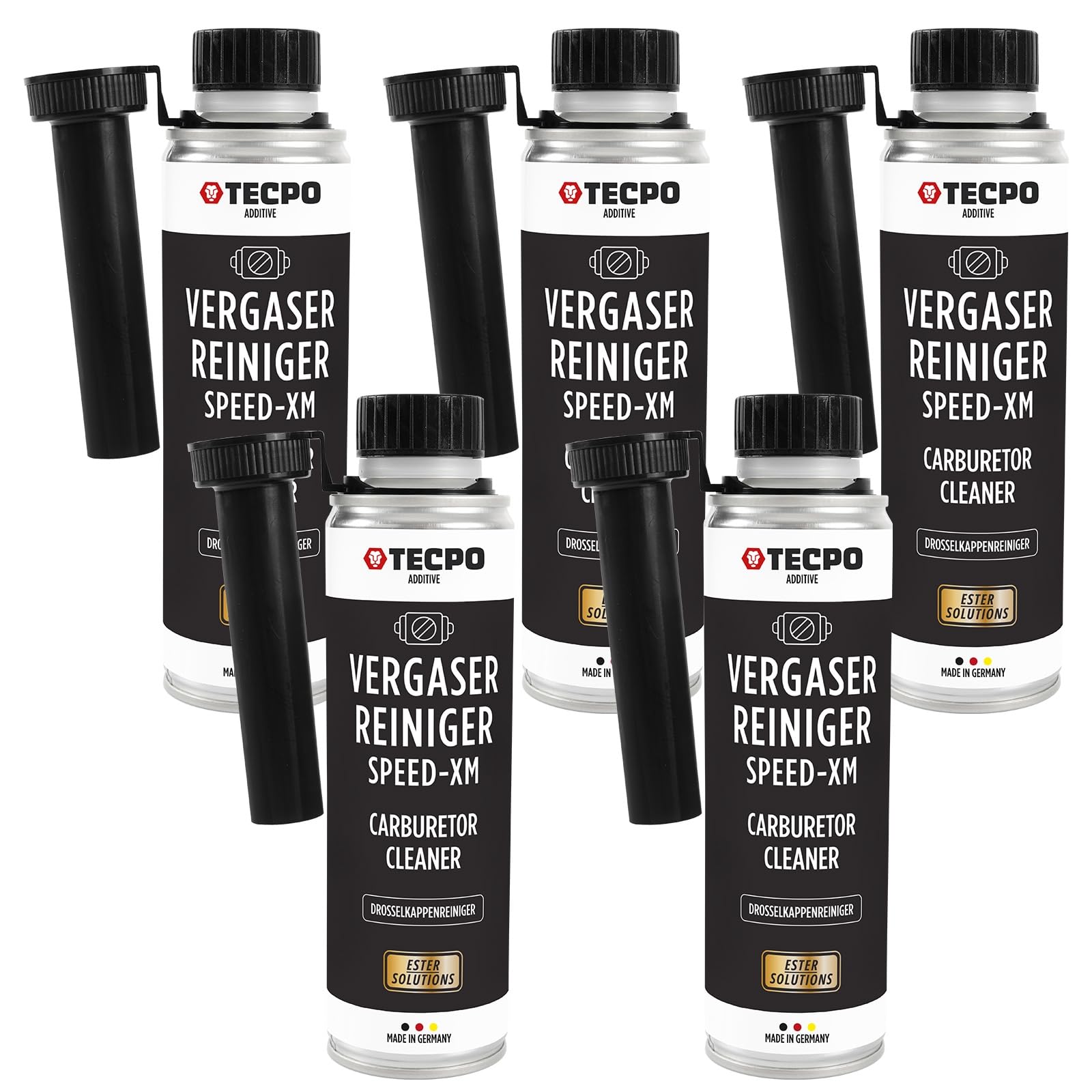 TECPO 5x Vergaserreiniger, 300ml mtx-Additiv Ester Speed-XM -Geeignet für alle Benzinmotoren von TECPO