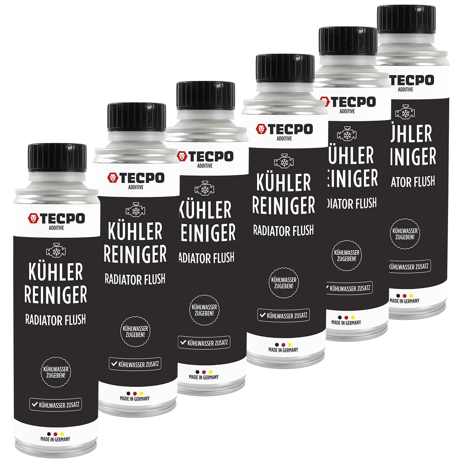 TECPO 6X Kühlerreiniger, 300ml Kühladditiv Kühlsystem Reiniger Radiator Flush von TECPO