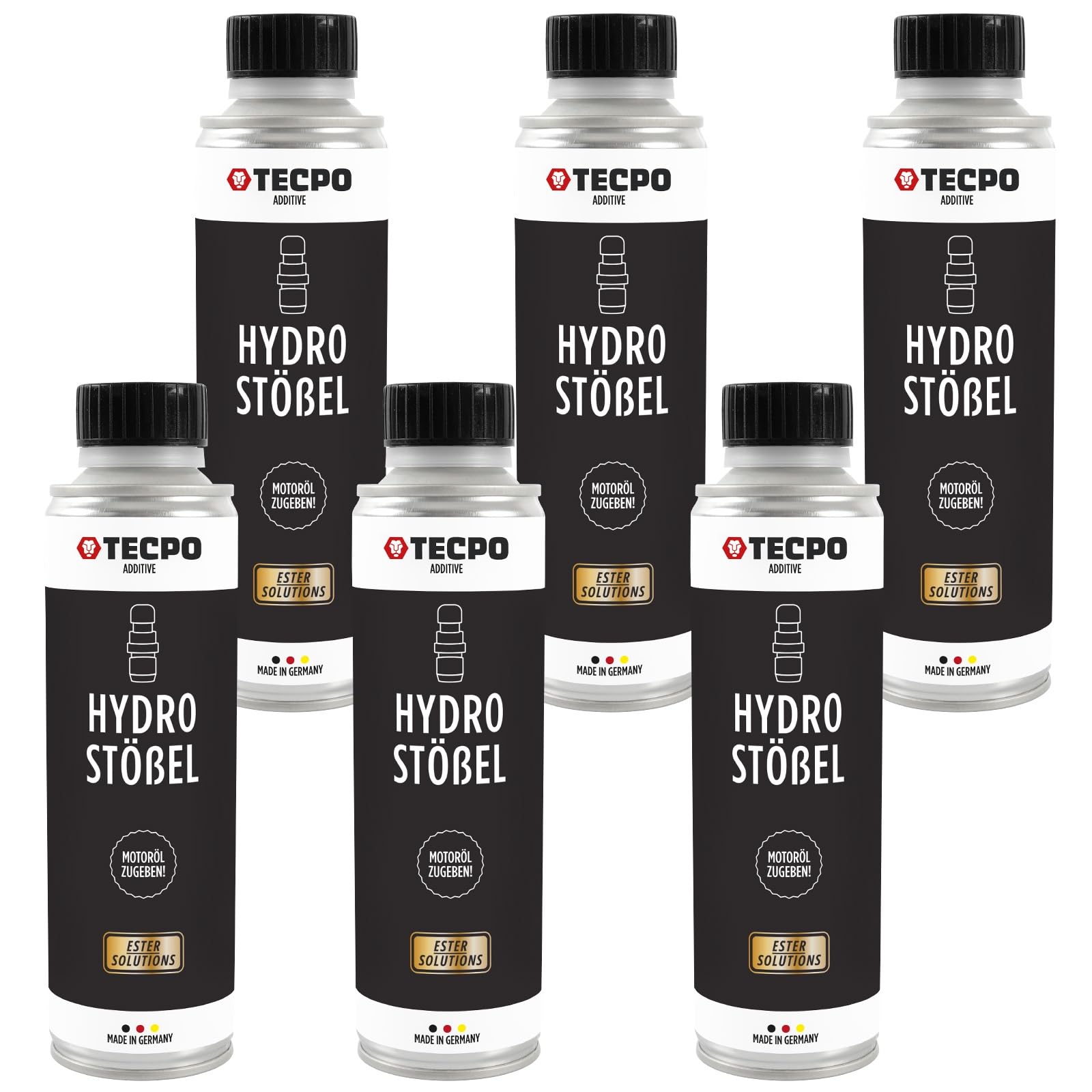 TECPO 6x Hydrostößel Ester Additiv, 300ml - Zum beseitigen von störenden Klappergeräusche von TECPO