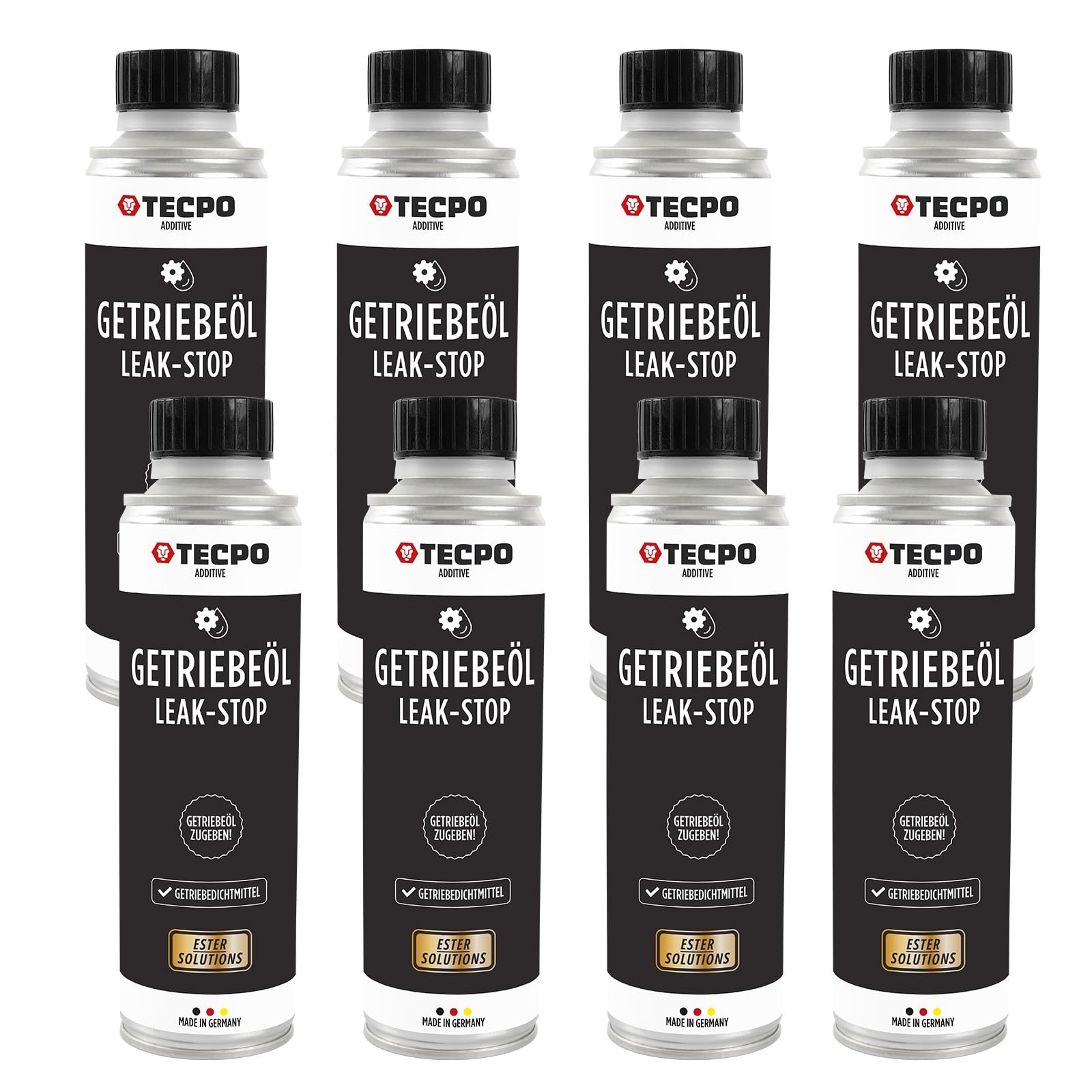 TECPO 8x Dichtungs-Additiv, 300ml Getriebeöl Verlust Stopp - Getriebedichtmittel zum Stoppen von Leckagen und ölgeschmierten Systemen von TECPO