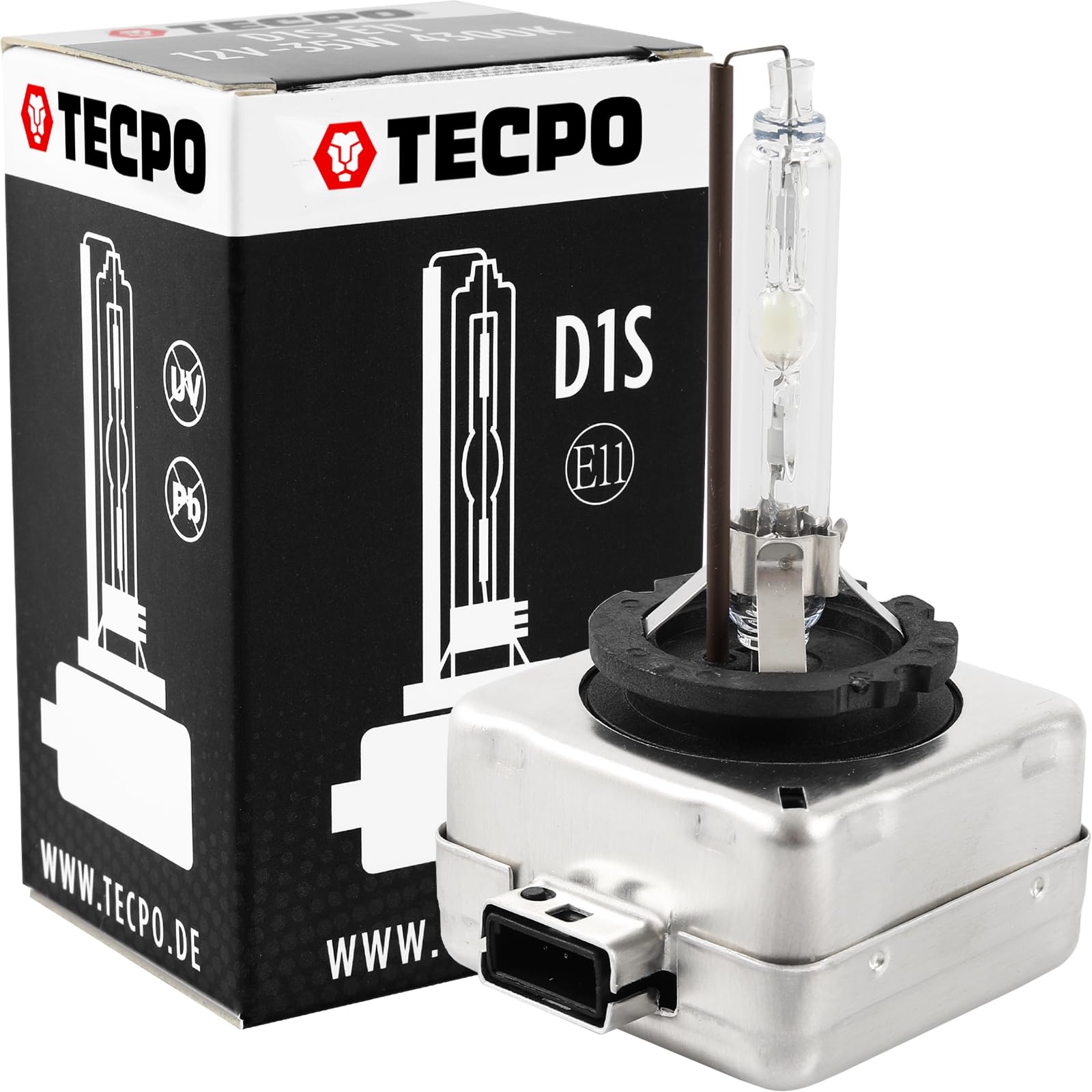 TECPO® D1S Xenon Brenner Premium 12V-35W 4300K KALTWEIß Scheinwerfer-Lampe Audi VW BMW Mercedes FERNLICHT ABBLENDLICHT PK32d-2 E11 MIT STEUERGERÄT von TECPO