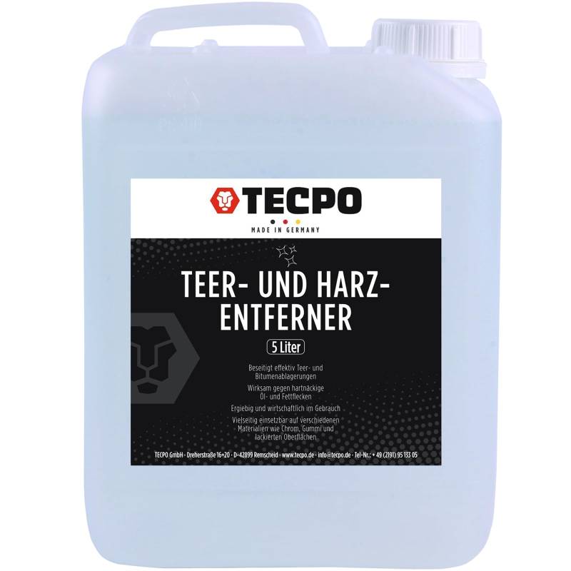 TECPO Teer- und Harzlöser, 5 Liter Klebstoff Teerentferner Bitumen-Löser Fettlöser Harz Kleber von TECPO