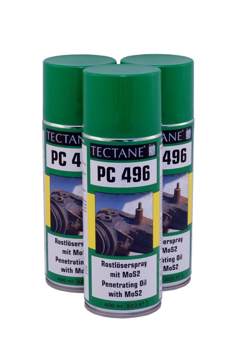 TECTANE Rostlöser PC496 Spray mit MOS2 3X 400ml von TECTANE