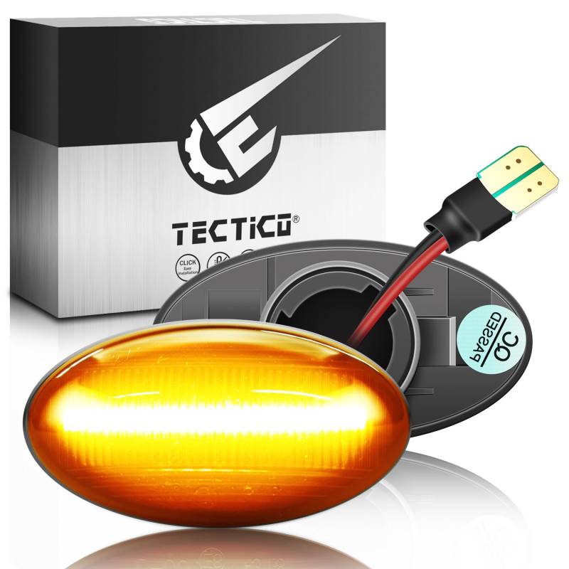 TECTICO Seitenblinker Seitenmarkierungsleuchter Lichtblinker Blinker Canbus kompatibel mit R50 2002-2006 Hatchback, R52 2004-2008, R53 2002-2006 Hatchback, 2Stück von TECTICO