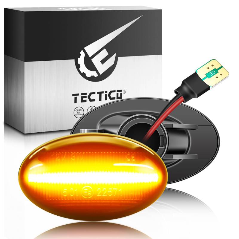 TECTICO Seitenblinker Seitenmarkierungsleuchter Lichtblinker Blinker Kompatibel mit A-Class W168 1997-2001 Smart W450 W452 1998-2007 Citan W415 2012~ Vito W639 2003-2014 Vito W447 2014-, 2 Stück von TECTICO