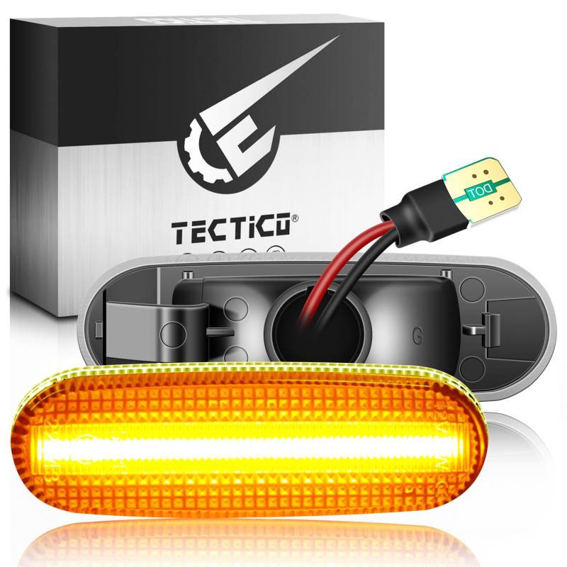 TECTICO Seitenblinker Seitenmarkierungsleuchter Lichtblinker Blinker Kompatibel mit ABARTH Punto Idea(350) Doblo I Cargo(223) Linea Qubo(225) Multipla(186) Stilo Bipper Nemo Musa(350), 2 Stück von TECTICO