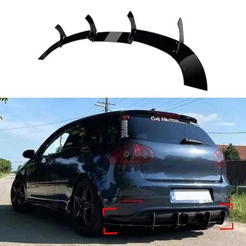 Auto Heckstoßstange Spoiler für Volkswagen Golf 5 Golf MK5 R32,Heckdiffusor Heckspoiler Stoßstange Schützen Abdeckung Zubehör von TEDE