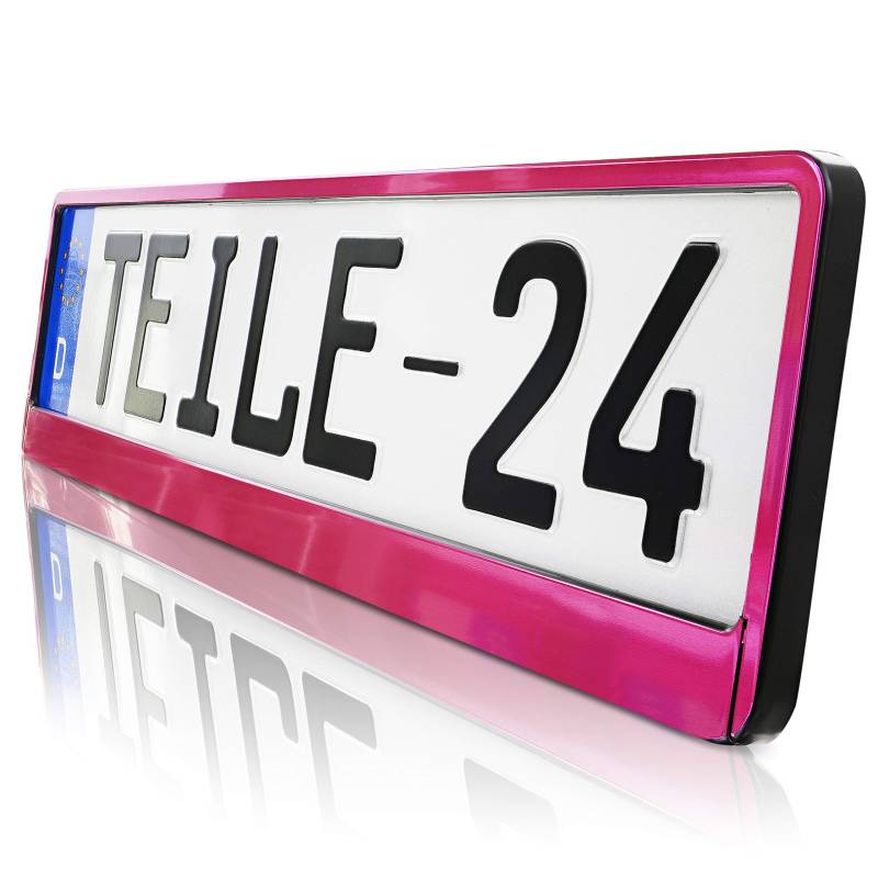 2 x Kennzeichenhalter | PINK | HP | 520 x 110 | DHL Schnellversand von TEILE-24.EU Malinowski