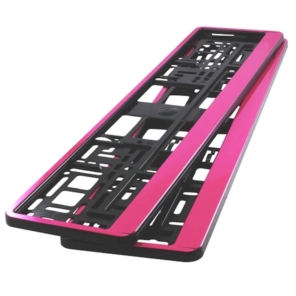 Kennzeichenhalter PINK HP passend für deutsche EU standard Kennezichen 520 x 110 mm, 2 Stück NEU von TEILE-24.EU Malinowski