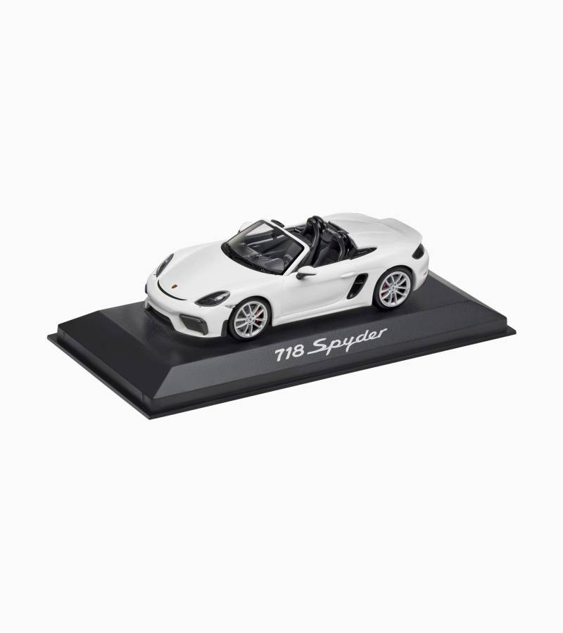 Porsche 718 Spyder 982 carraraweißmetallic, schwarz, 1:43 von TEILECOM