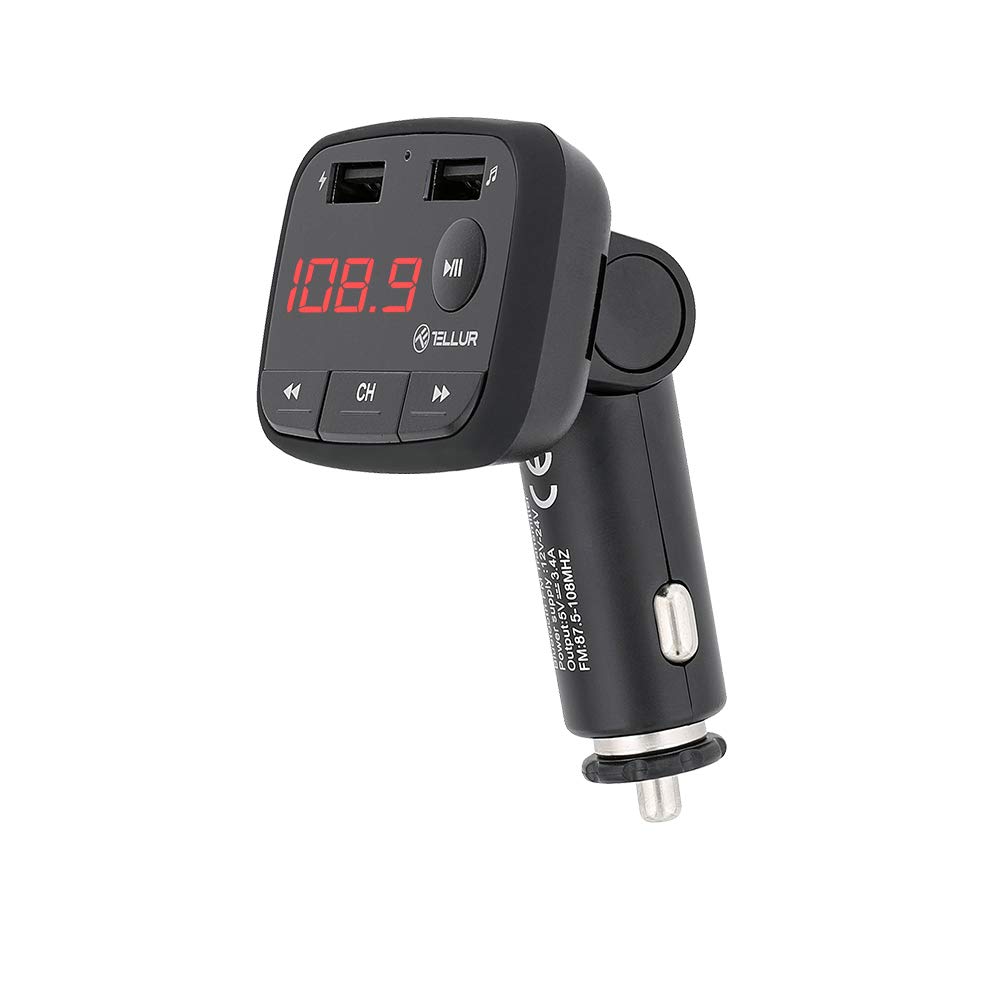 Tellur TLL622001 FM-Transmitter für Auto Bluetooth FMT-B1, Schwarz von TELLUR