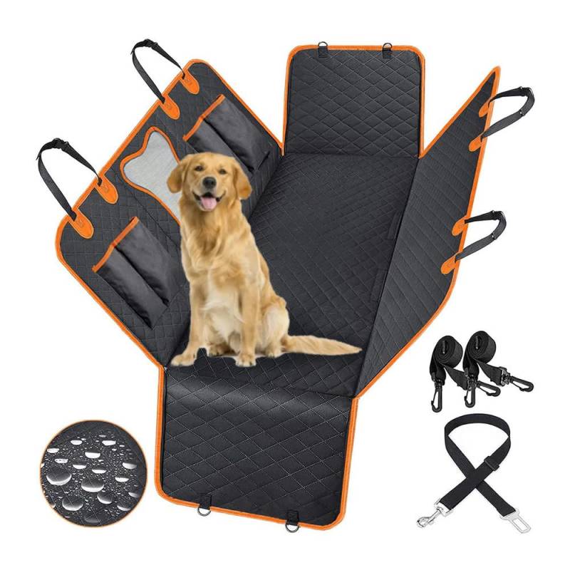 TEMAK Hundedecke Auto Rückbank für Mini Cooper S Clubman Cabrio Countryman, Kratzfeste rutschfeste Dog Boot Protector with Side Protection,A von TEMAK