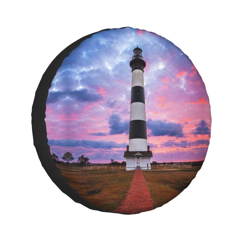 Beauty Lighthouse bedruckte Universal-Ersatzreifenabdeckung Radschoner sind erhältlich für 60–83 cm große Reifen von TEMKIN