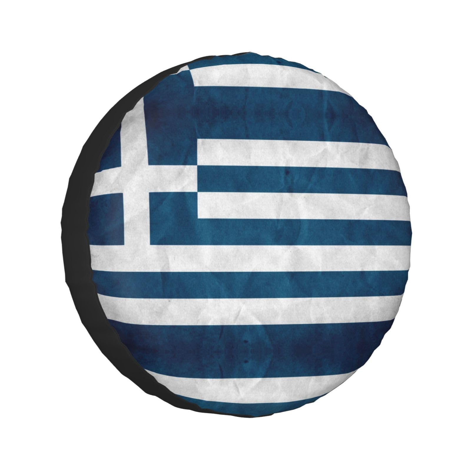 Bedruckte universelle Reserveradabdeckung mit griechischer Flagge, Radschoner sind erhältlich für 60–83 cm große Reifen von TEMKIN