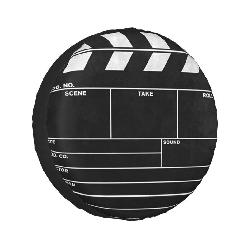 Classic Movie Clapboard Black Printed Universal Reserveradabdeckung Radschoner sind erhältlich für 60–83 cm Reifen von TEMKIN