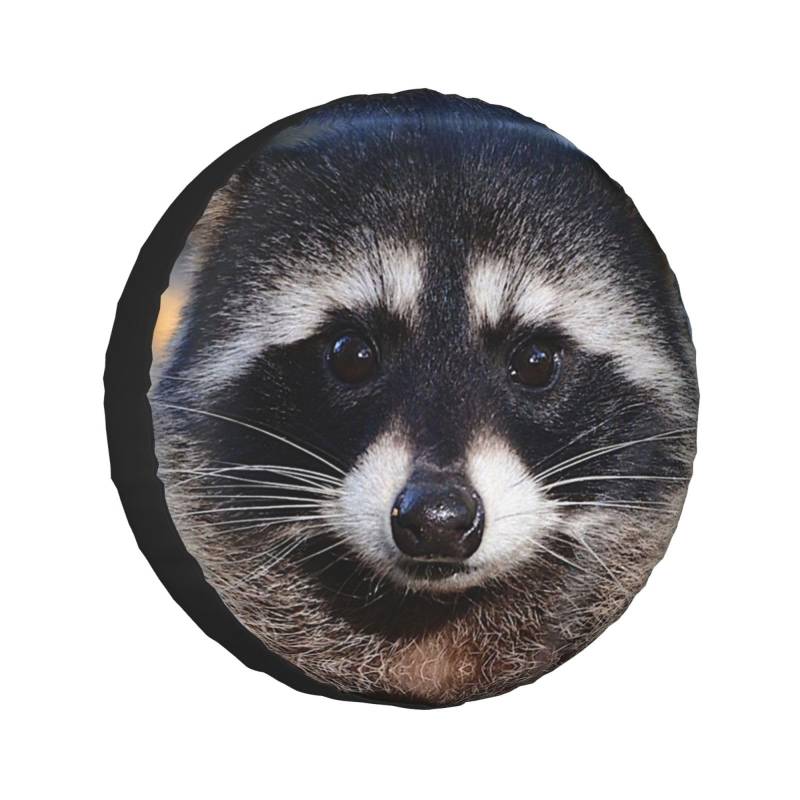 Little Raccoon Face bedruckte Universal-Ersatzreifenabdeckung Radschoner sind erhältlich für 60–83 cm große Reifen von TEMKIN