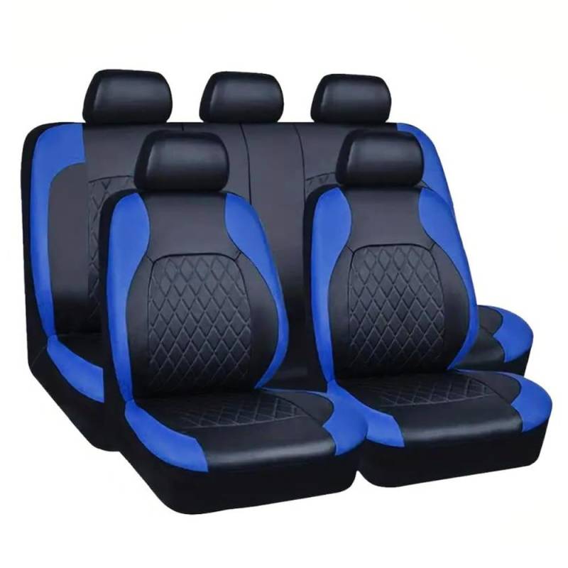 Universal Autositzbezüge für Mini Hatch/Cabrio R50 R56 F55 F56 R52 R53 R57 F57 JCW/One/One D/Cooper, Wasserdicht Schmutzabweisend Komfortabel Hautfreundliche Textur Sitzbezug,Blue von TEMKIN