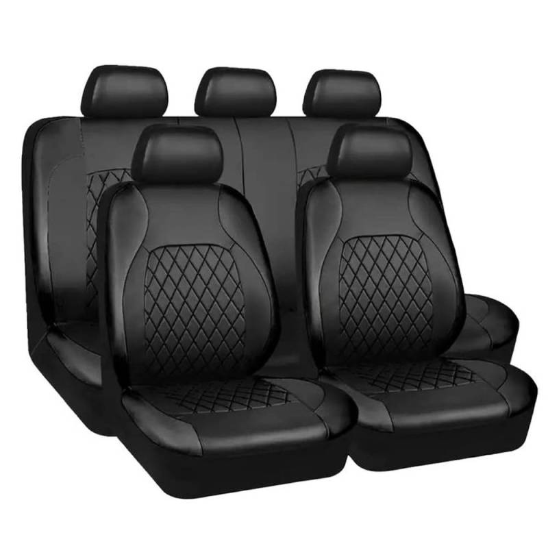 Universal Autositzbezüge für SEAT Arona KJ/Tarraco KN/Ateca 5F / MII 5-Door/MII 3-Door, Wasserdicht Schmutzabweisend Komfortabel Hautfreundliche Textur Sitzbezug,Black von TEMKIN