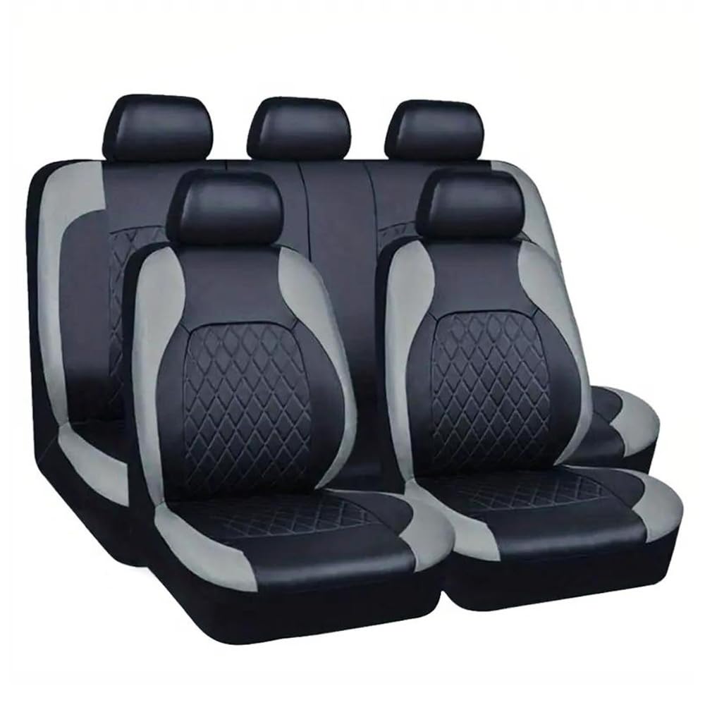 Universal Autositzbezüge für SEAT Arona KJ/Tarraco KN/Ateca 5F / MII 5-Door/MII 3-Door, Wasserdicht Schmutzabweisend Komfortabel Hautfreundliche Textur Sitzbezug,Grey von TEMKIN