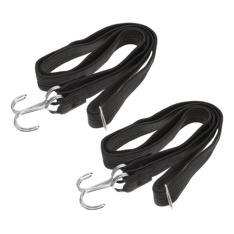 TEMPNAP 2St Gurt Kabelscheibe -System Spannband mit Haken Kabelbinder Bungee Ratsche motorradzubehör Motorroller zubehör Gepäckbindeseil elastisches Geräteband elastisches Latexseil Black von TEMPNAP