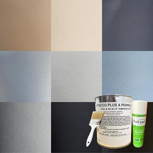 Set für autohimmelstoff, inklusive Sprühkleber oder Pinsel, in vielen Farben erhältlich, Auto dachhimmel stoff (Beige Samt, 1.50 X 3 Meter + 2 Sprühklebstoffe) von TENDEEVOLUTION