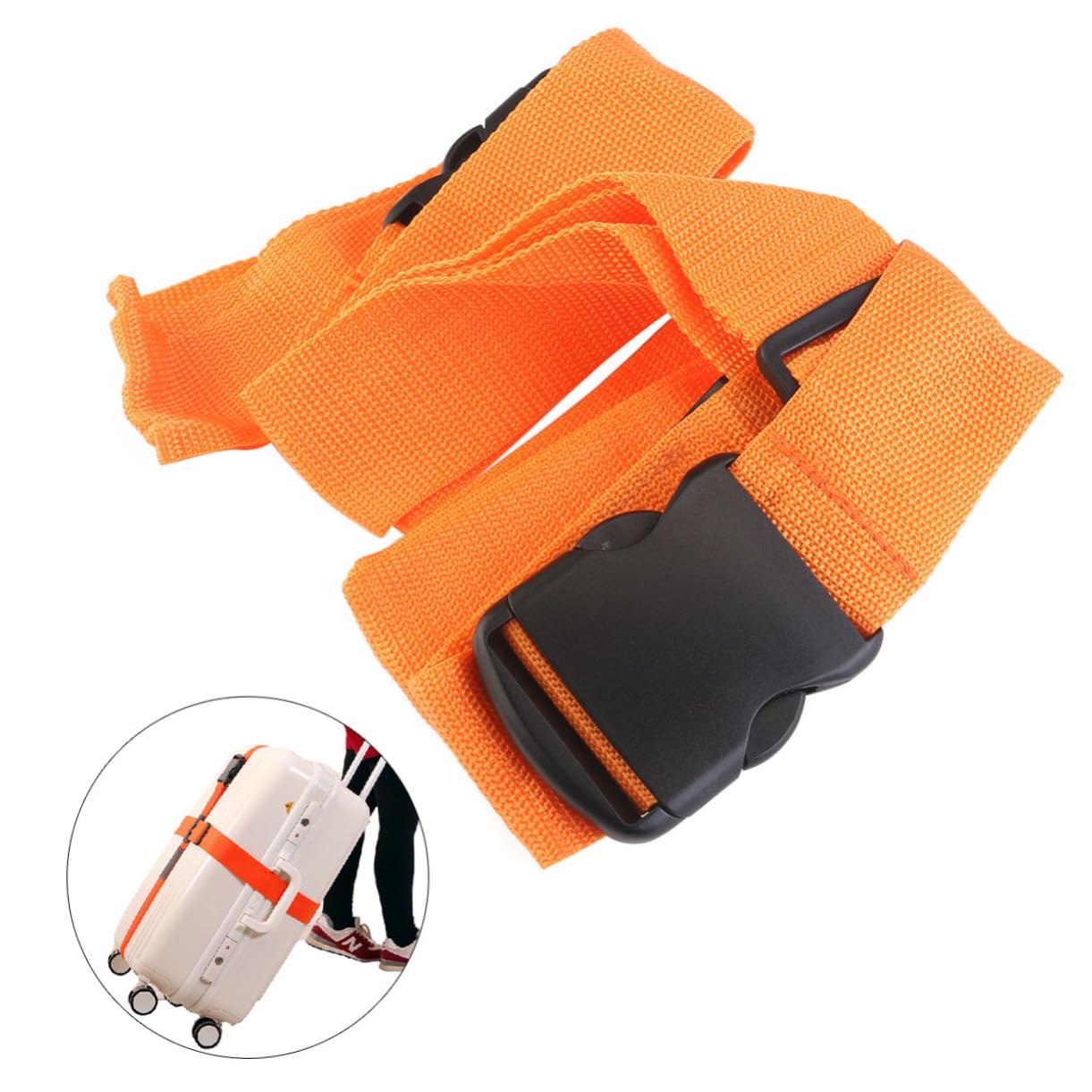 TENDYCOCO Koffergürtel strapazierfähige Reisepackgurte Gepäckgurte mit Schnellverschluss Kofferpackgürtel Gepäckgürtel Luggage Strap koffergurten Gepäck Packband Gepäckstreifen Orange von TENDYCOCO