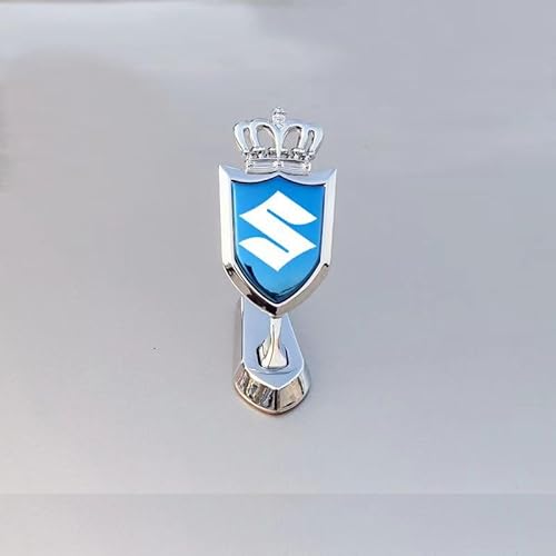 Auto Emblem für Suzuki SX4 S-Cross 2013 2014 2015 2016, 3D Logo Abzeichen Aufkleber Plakette Stickers Motorhaube Karosserie Selbstklebend Metall Zubehör,Silver von TENREV