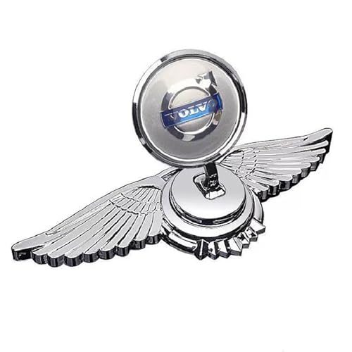 Auto Emblem für Volvo V90 2021 2022 2023, 3D Logo Abzeichen Aufkleber Plakette Stickers Motorhaube Karosserie Selbstklebend Metall Zubehör,B von TENREV