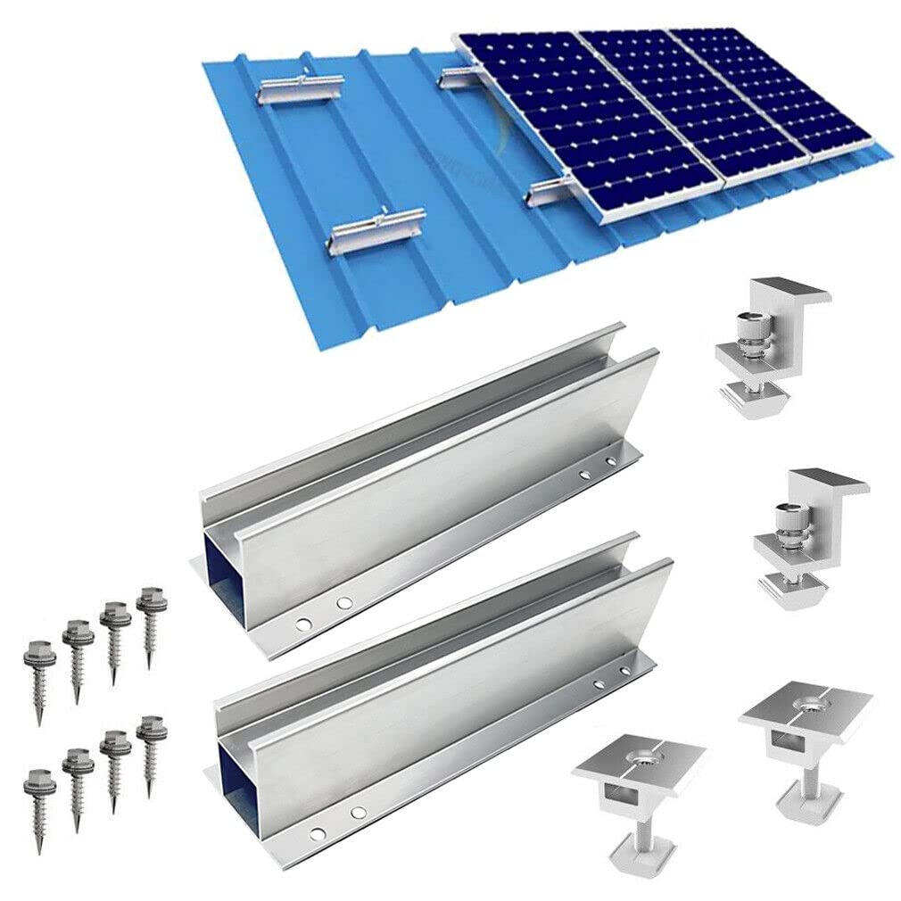 2 PV Solarmodul Halterung Kit, Solarpanel Zubehör für Dach Balkonkraftwerk, Befestigung Solarmodul Für Solar Panel, PV Anlage Set für Modulhöhe 30 mm von TEOV