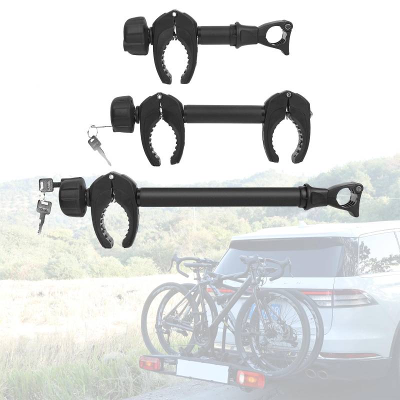 Rahmenhalter 3 Pack, Fahrradhalterung Bike Holder 3 Fahrradträger Fahrradhalter Befestigung Klemme Reisemobil Rad, abschließbar, für U-Bügelrohr, 25CM+32CM+45CM Länge von TEOV