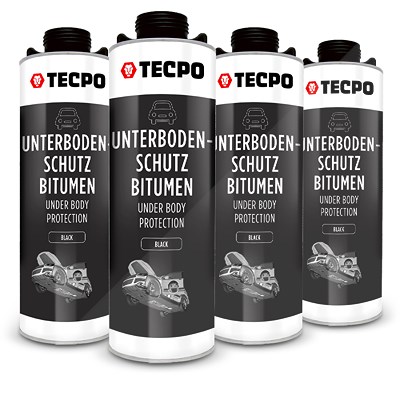 Tecpo 4x 1 L Unterbodenschutz Bitumen, schwarz von TECPO