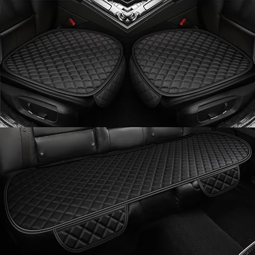 Auto Sitzauflage PU Leder für VW Tiguan Allspace 2017+, rutschfest Atmungsaktiv Auto Sitzauflagen Autositzschoner, Auto Fahrzeug Sitzschut Zubehör,S-Black von TERCAN