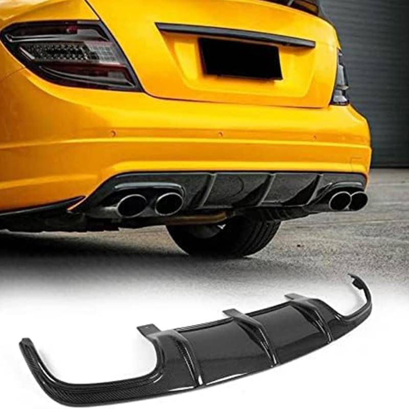 Heckstoßstange Lippe Diffusor Spoiler für Mercedes Benz W204 2008-2011 C250 C300, Heckdiffusor, Haifischflosse Diffusor, Karosserie modifiziertes Zubehör von TERCAN